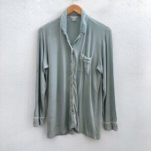 LAKE Button Down Modal‎ Blend Pajama Set Size Small